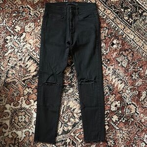 Zara Black Distressed Jeans